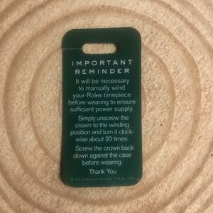 Rolex Watch Tag